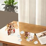 BLMHTWO 24 Pcs Card Stands Acrylic Triangle Base Display Stands Clear view 8