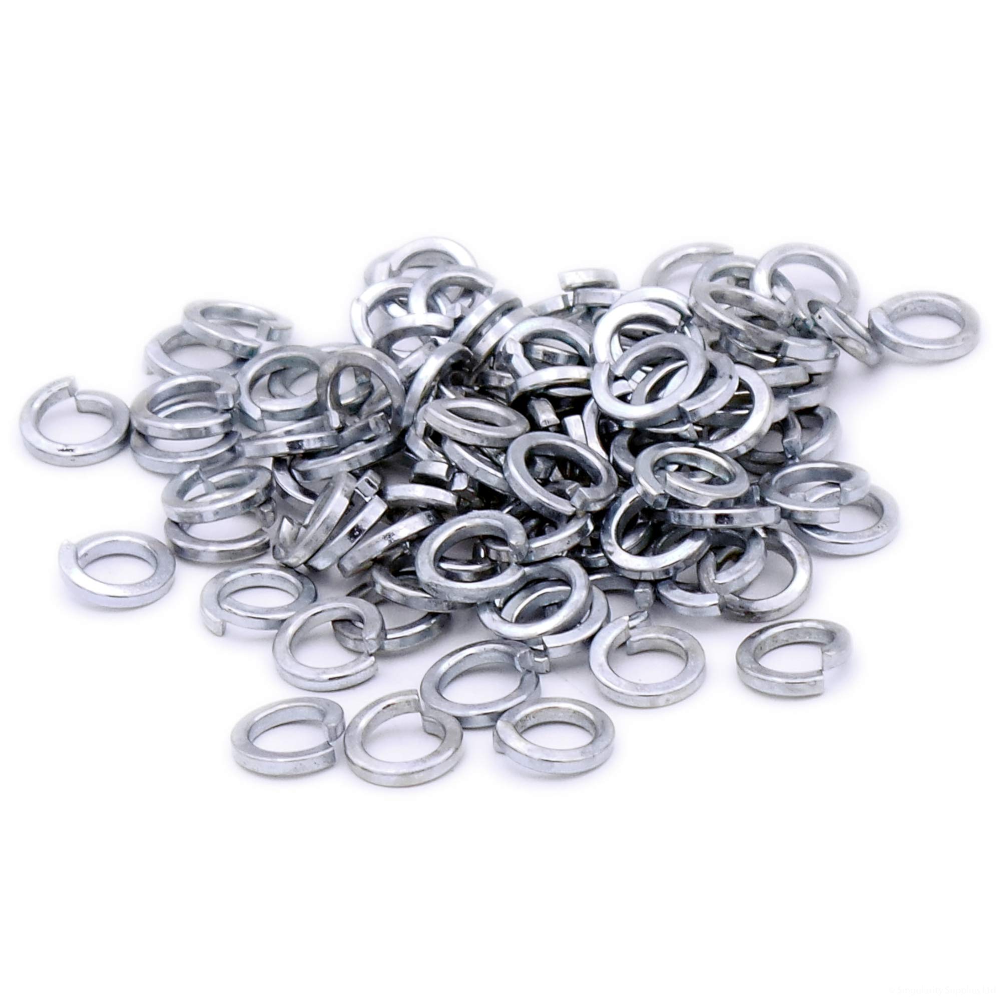 M5 (5mm) Square Spring Split Lock Washer - Steel (Pack of 40)
