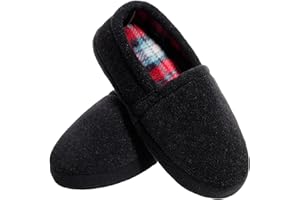 festooning Kids Boys Comfy Warm Indoor House Slippers Fleece Memory Foam Shoes