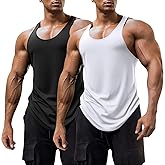 FITMENS Mens Workout Tank Tops Fitness Bodybuilding Sleeveless Gym Muscle Stringer Shirts