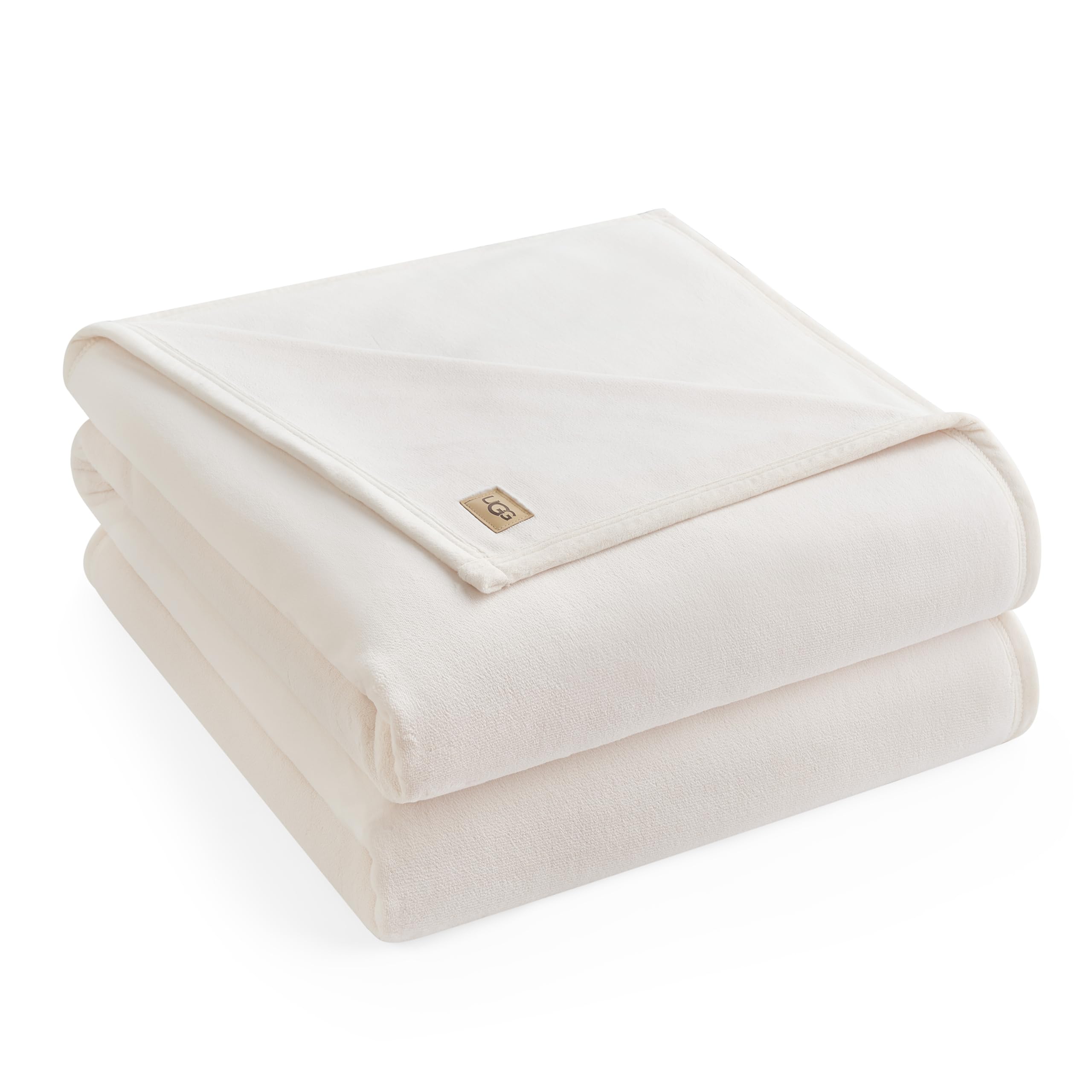 Photo 1 of UGG Coco Queen Fleece Blanket for Bed – Luxury Room Decor, Plush & Warm Queen Blanket for Bed, Gifts for Teens and Women, 90" x 92", White Snow