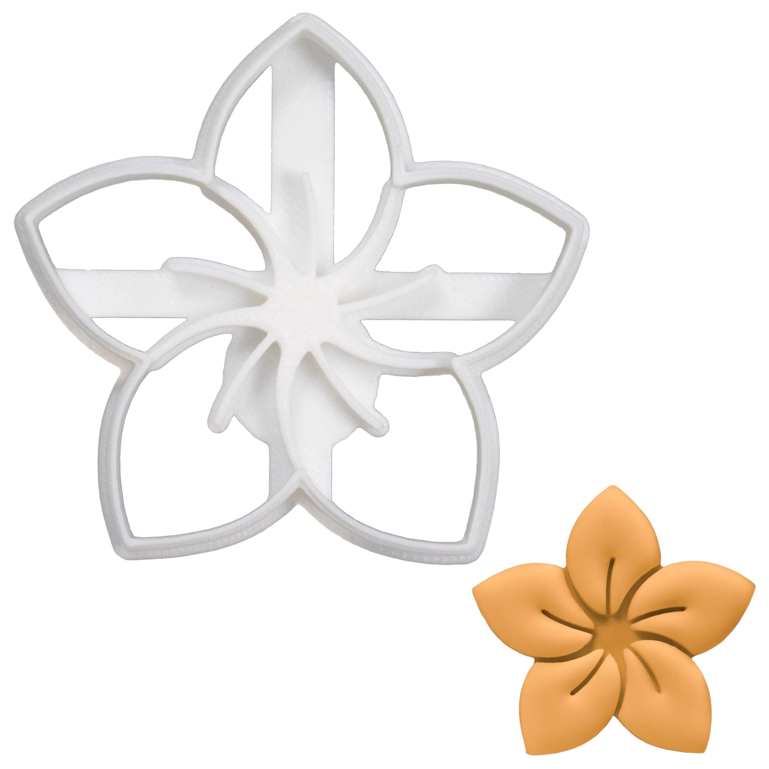 BAKERLOGY Frangipani Cookie Cutter - Detailed Biscuit Cutter Design for Baking and Crafts, Ideal on Fondant, Dough, Clay