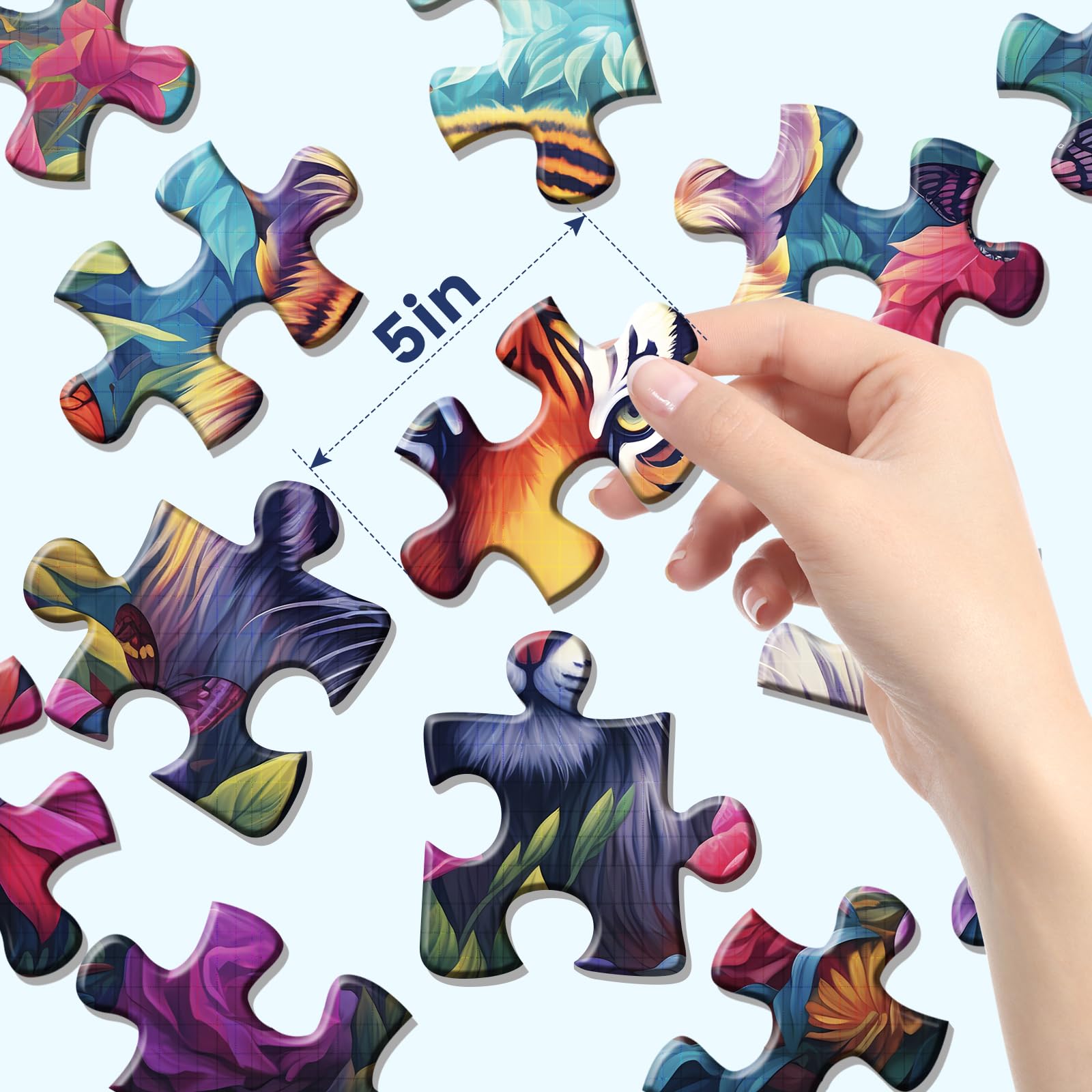 6 Pack 16 Large Piece Puzzles for Seniors Puzzles Dementia Alzheimer's Products and Activities Alzheimer's Puzzle Elderly Adults Cognitive Game Gift for Patients in Nursing Home with 6 Storage Bags