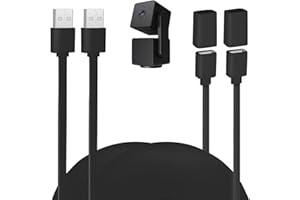 UYODM 2PACK USB Extension Cable Compatible with WYZE Cam V3/V2,Wyze Cam OG, WYZE Cam Pan V3/V3 Pro/ V2, 16.4Ft/5M IPX7 Waterproof Extension Charging Cable Power Your WYZE Cam Continuously - Black