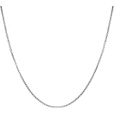 Sterling Silver Chain Necklace for Women - 1mm Tarnish Resistant, Non-Migrating Clasp - Italian Made - 925 Sterling Silver, 14" - 36