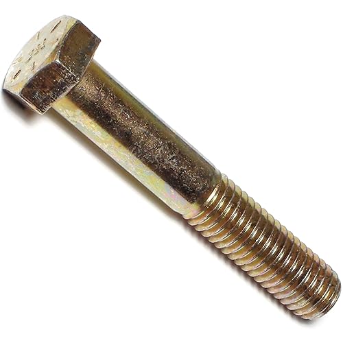 Hard-to-Find Fastener 014973253554 Grade 8 Coarse Hex Cap Screws, 1/2-13 x 3, Piece-25 , yellow