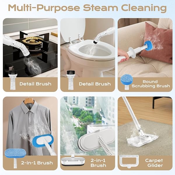 STEAM MOP ALL-IN-ONE FOR FLOOR CLEANING, MULTIPURPOSE STEAM CLEANER FOR HOME WITH LED DISPLAY SCREEN, DETACHABLE HANDHELD FLOOR STEAMER WITH SCENT CONTAINER AND STRAP FOR HARDWOOD,TILES AND CARPET
