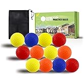 FINGER TEN Golf Practice Balls Foam Colored Value 12 24 50 Pack, Golf Ball Limited Flight for Indoor Outdoor Driving Range Backyard Training