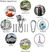 HOMPER Heavy Duty Swing Hangers 450KG 304 Stainless Steel 360° Rotating view 7