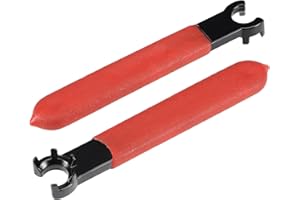uxcell Collet Chuck Wrench Spanner for ER11M Clamping Nut Milling Machine Lathe Chuck Holder Tool with Red Non-slip Handle 2pcs