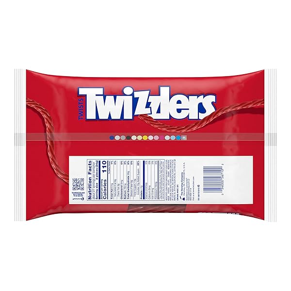 TWIZZLERS TWISTS STRAWBERRY FLAVORED LICORICE STYLE, CHEWY CANDY BIG BAG, 32 OZ