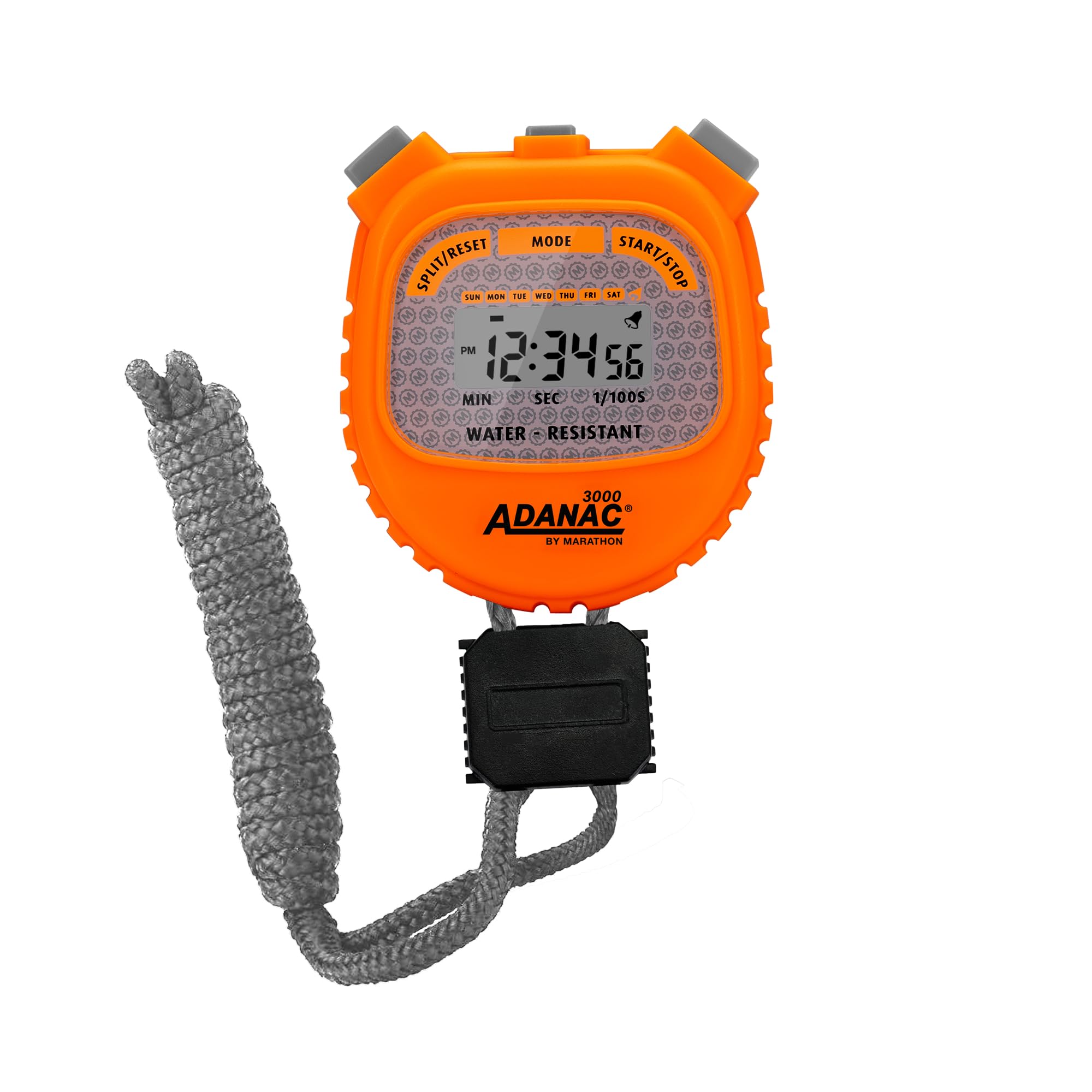 Marathon Adanac 3000 Sports Digital Stopwatch Timer | Large Display | Time & Calendar | Split Mode | Water Resistant | Ideal Stopwatch for Coaches