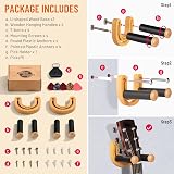 CAHAYA 2 Pack Guitar Wall Mount Hanger Smiling U Shape Adjustable Width CY0297 view 4