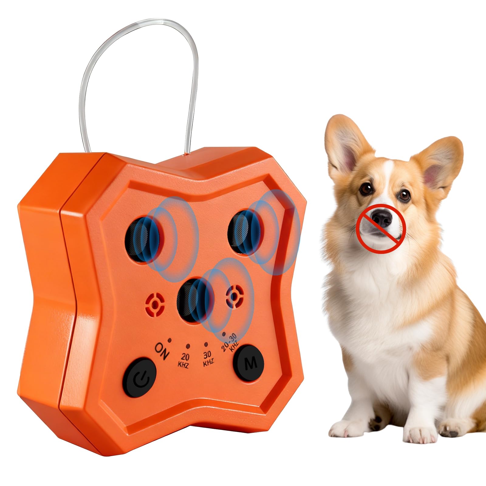 Photo 1 of Anti Barking Device for Dogs: Ultrasonic Dog Bark Deterrent Devices with 3 Training Modes 50 FT | Dog Barking Silencer Bark Box for Indoor Outdoor | Stop Barking Control Device for Dogs (Orange)