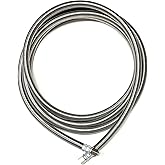 Shark Industrial 10 FT Stainless Steel Braided Ice Maker Hose with 1/4" Comp by 1/4" Comp Connection