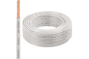 XRDS -RF 12AWG THHN Wire 100FT – Electrical Building Wire Stranded Bare Copper Conductor with PVC and Nylon Insulation, Heat and Oil Resistant Cable