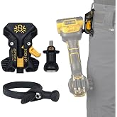 Spider Tool Holster, Self-Locking Pro Tool Holster, Includes 2 Drill Pins | Quick-Draw Multi Tool Holder, Clips to Any Tool Belt, Ambidextrous Lock, Compatible with Major Power Drill &amp; Driver Brands