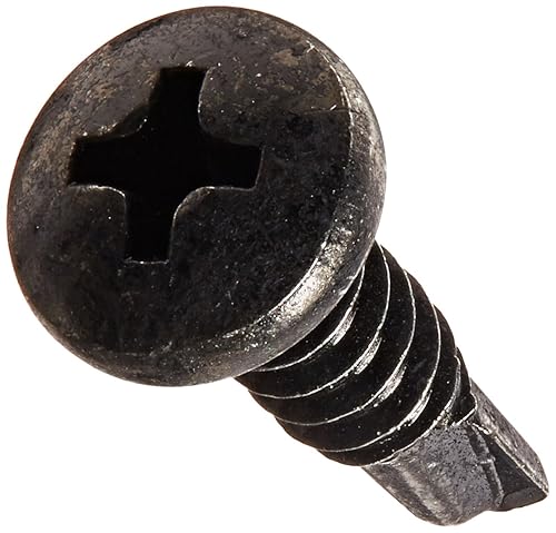 Small Parts 1012KPPBZ Steel Self-Drilling Screw, Black Zinc Plated