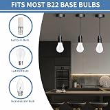 Caldarax Black B22 Pendant Light Fitting 6 inch Ceiling Rose 150mm view 3