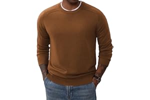 PJ PAUL JONES Men's Crewneck Sweaters Casual Crew Neck Sweatshirt Wool Blend Knit Pullovers