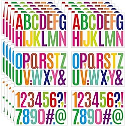 YNHAY 480 Pcs Waterproof 3" Vinyl Alphabet & Number