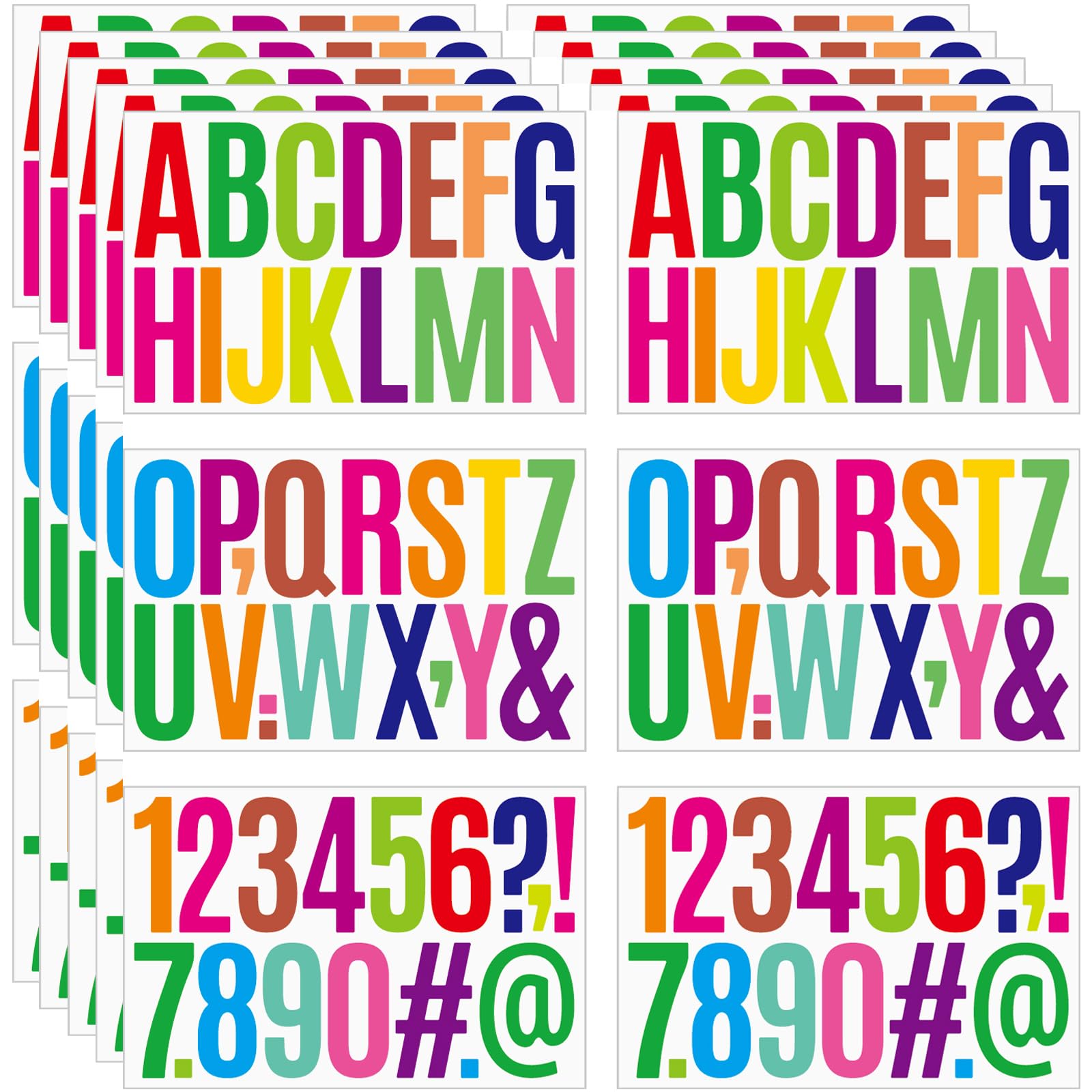 YNHAY 480 Pcs Waterproof 3" Vinyl Alphabet & Number