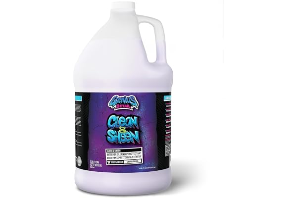 GENIUS DETAIL Clean & Sheen, Interior Car Cleaner/Protectant, Streak-Free Finish, Perfect On Dashboards, Touchscreens, Plasti