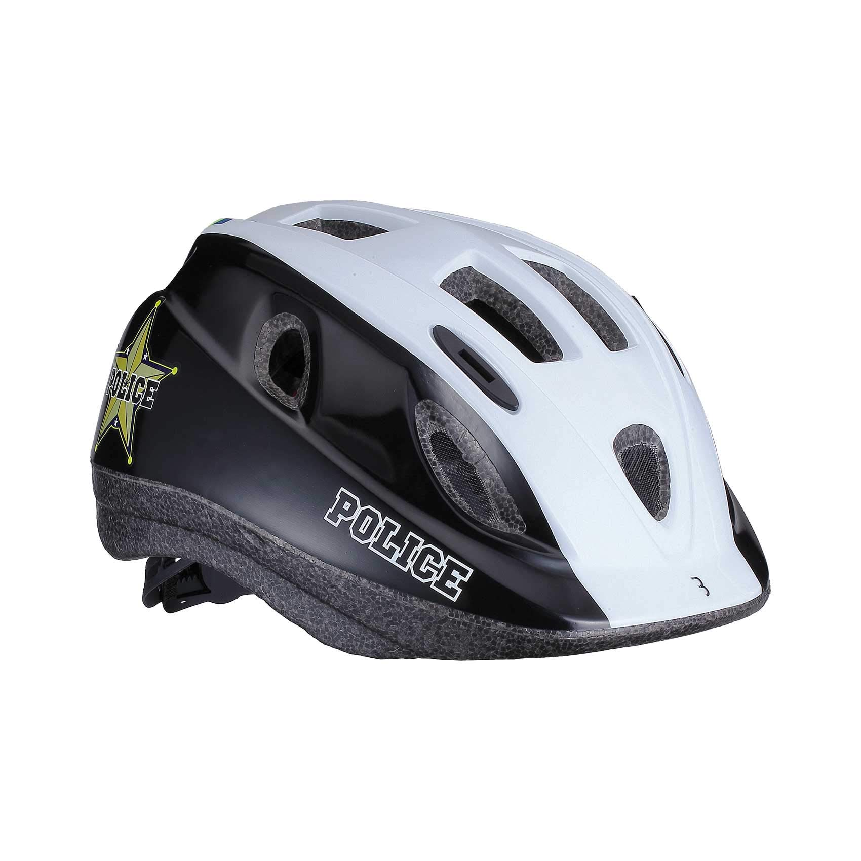 BBB Cycling Youth Bike Helmet for Kids 1,5-6 years Boys and Girls Mountainbike and Road Cycling Skateboard Inline Skating Scooter Police S 48-54 cm Boogy BHE-37