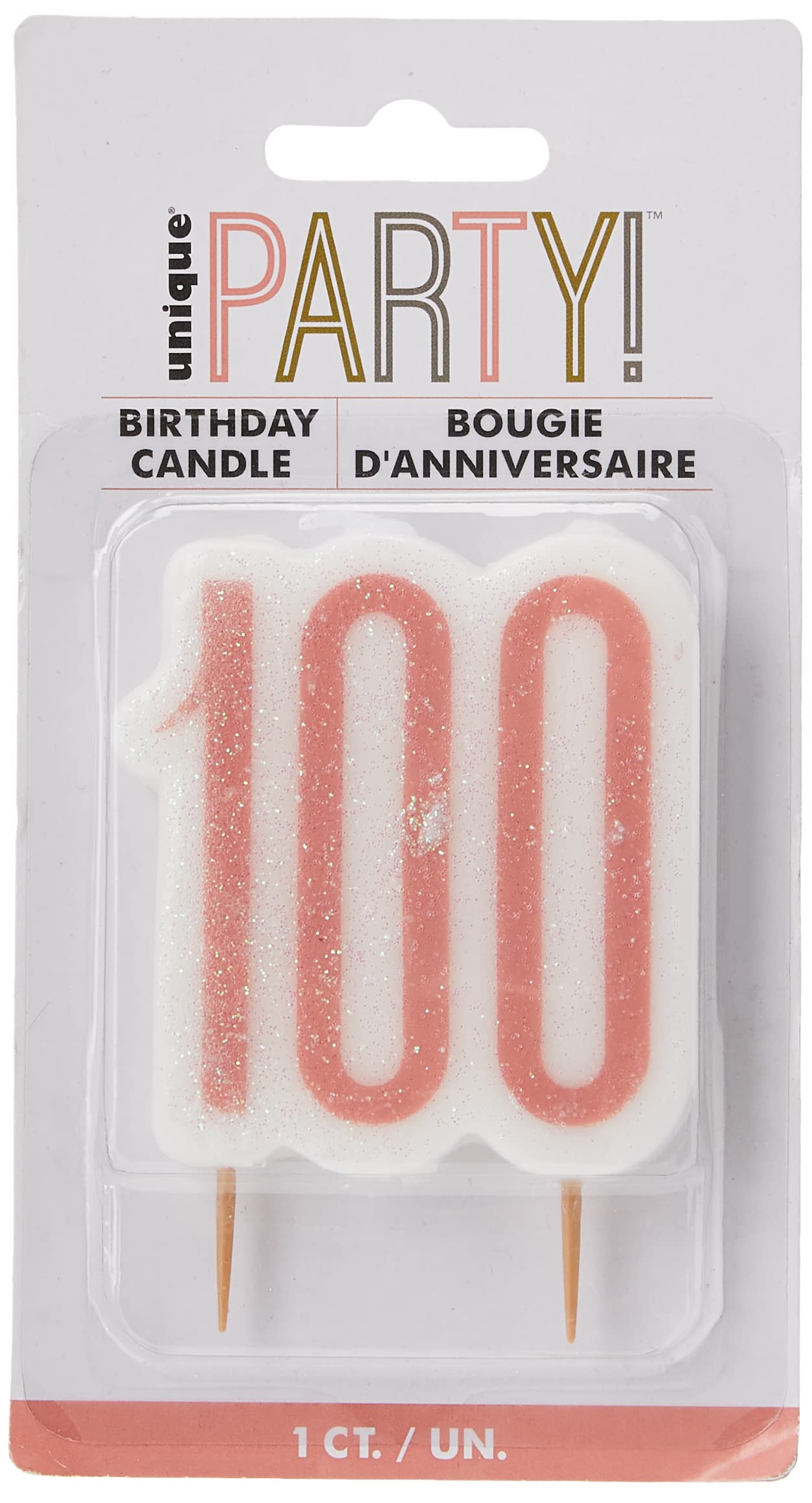 Unique 84992 Number Birthday Candle | Rosegold | 1 Pc, Rose Gold, Age 100