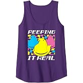 Peeps Easter Peeping It Real Retro Style Chicks Tank Top