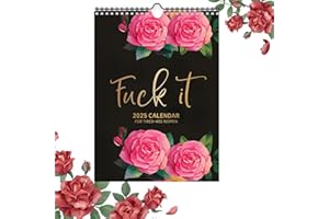 PCTC 2025 Calendar for Tired-Ass Women | Tired Women Calendar | Fu-ck It Calendar, Hang with Ease, Funny Home Office Wall Calendar - Funny Monthly Calendar Gag Gift for Women
