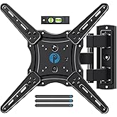 Pipishell Full Motion TV Wall Mount for 26&ndash;65 inch TVs up to 80 lbs | Max VESA 400x400mm, TV Mount Bracket with Articulating Arms, Extension, Tilt, Swivel, Leveling, Reinforced Steel Structure