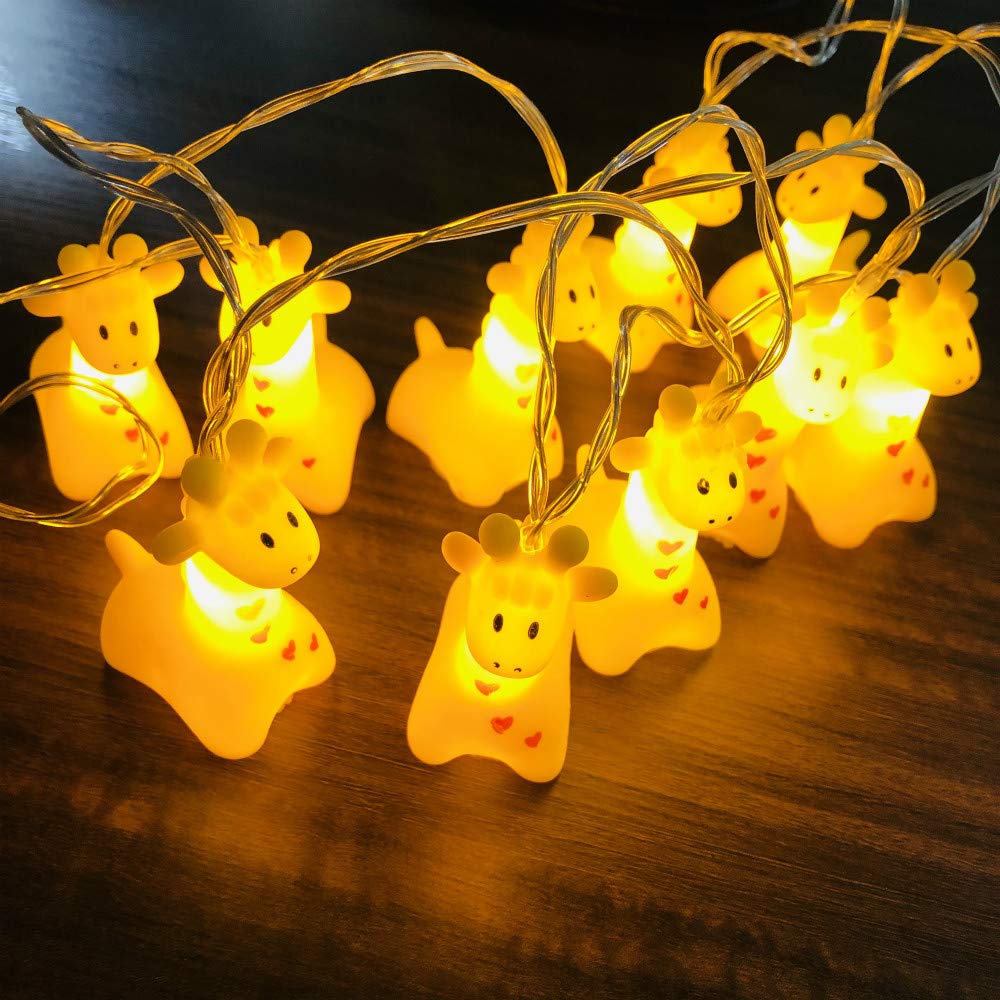 YOLIGHT Cute Giraffe String Lights Copper Wire Animal Lamp Battery Operated Fairy Festival Lights for Bedroom Party Holiday Christmas Decorative Kid's Cognitive Toys