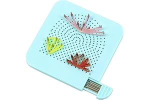 YURROAD Quilling Tool Quil Board with Pins Storage box, Grid Guide Quilling Board for Making Paper Strips