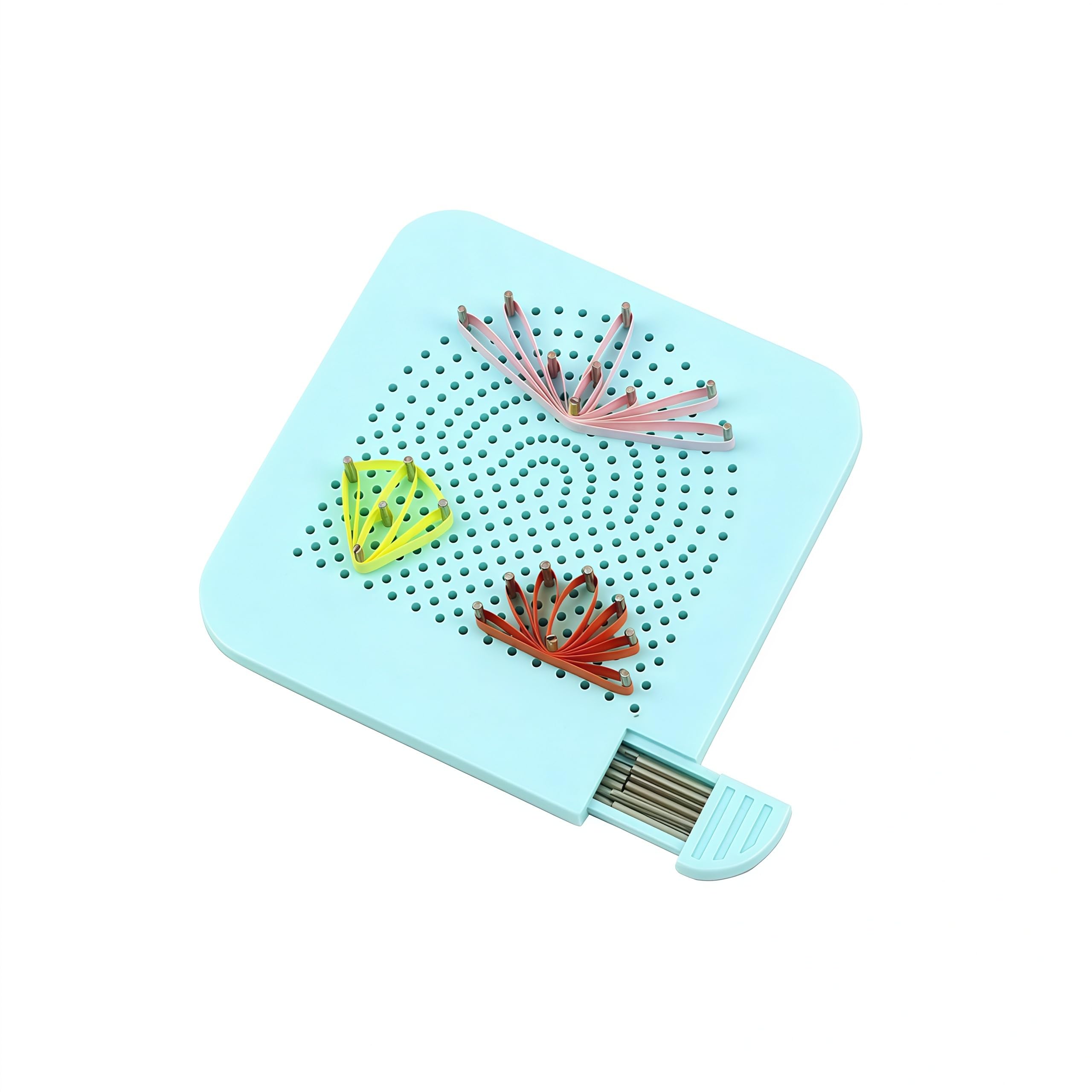 YURROAD Paper Quilling Tool Board with Pins Storage Box Quilling Knitting Board Grid Guide for Making Paper Strips Folding Crafting