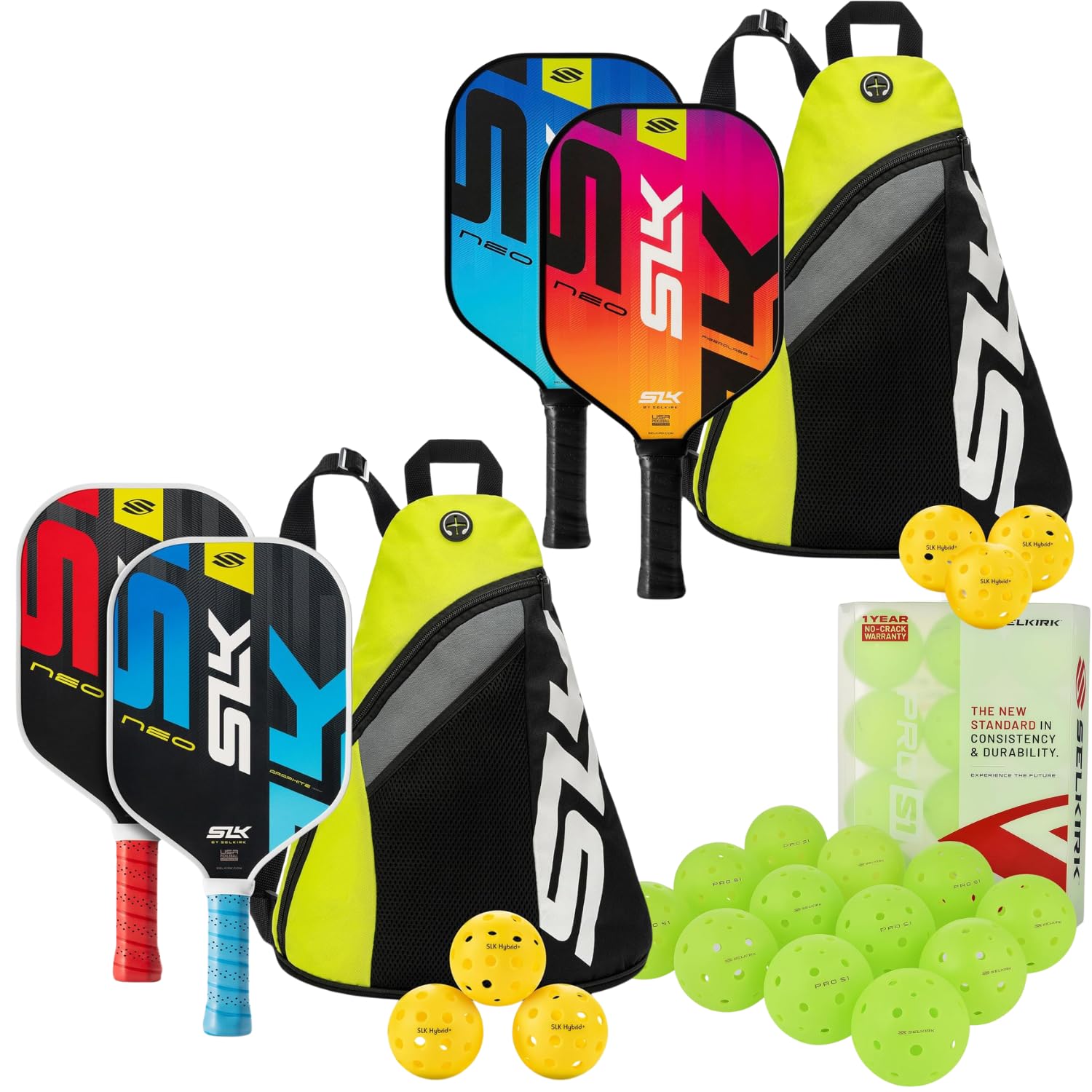 Selkirk Sport SLK Pickleball Paddle Set of 4 Bundle