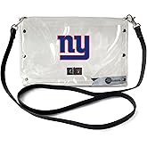 Littlearth womens NFL Clear Envelope Purse With Black Fashion Strap
