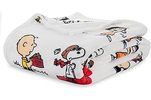 Berkshire Blanket VelvetLoft Cute Character Snoopy Plush Blanket, Peanuts Gang, Full/Queen 90 in x 90 in (Official Peanuts Product)