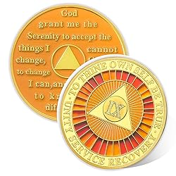True to Self 9 Year Sobriety Coin, Affirmation AA