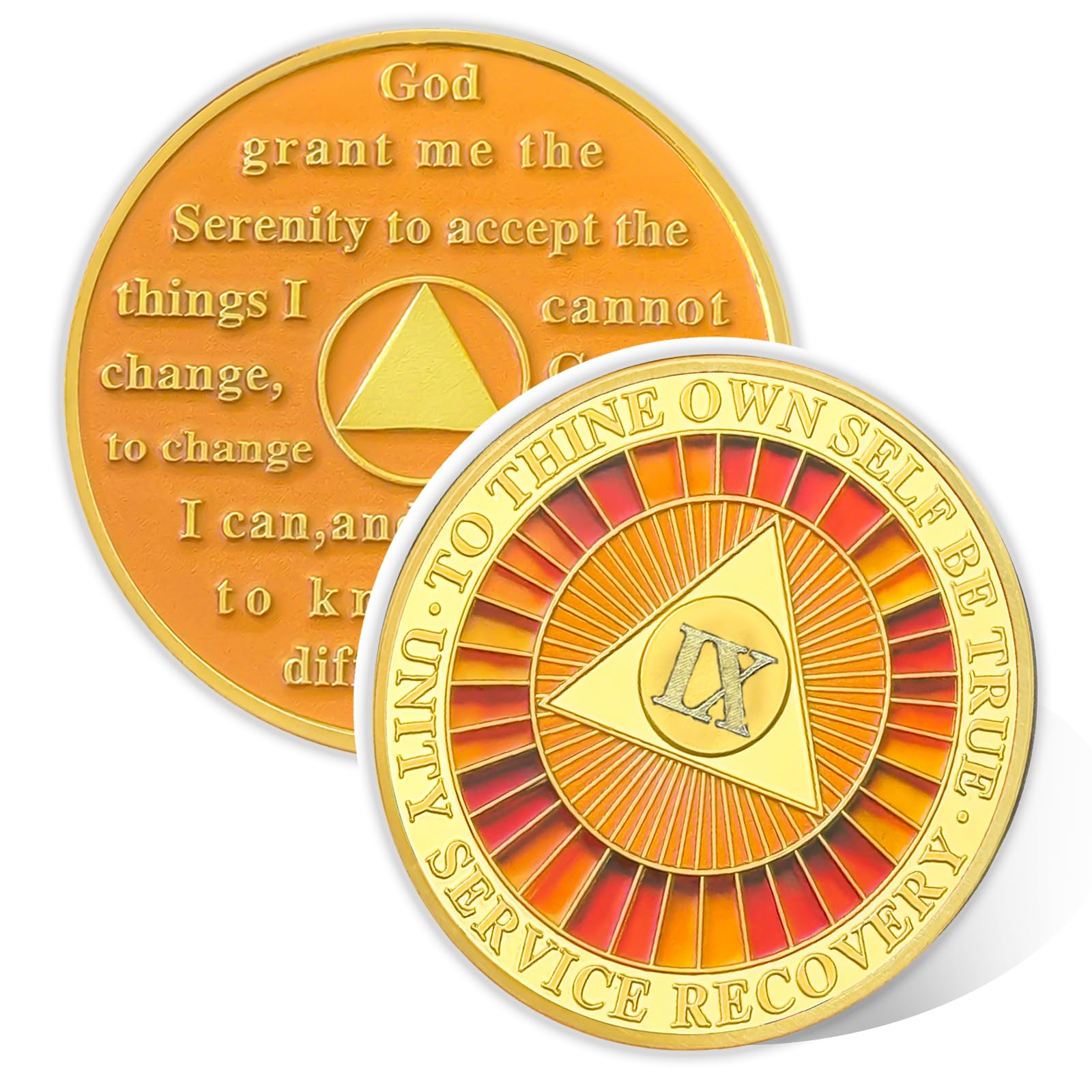 True to Self 9 Year Sobriety Coin, Affirmation AA
