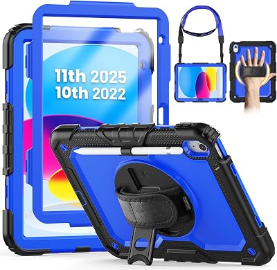 SEYMCY iPad Case A16 11th/10th Gen 11/10.9in Shockproof with Screen Protector