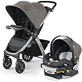 Chicco Bravo 3-in-1 Trio Travel System, Bravo Quick-Fold Stroller with KeyFit 30 Infant Car Seat and Base, Calla/Grey