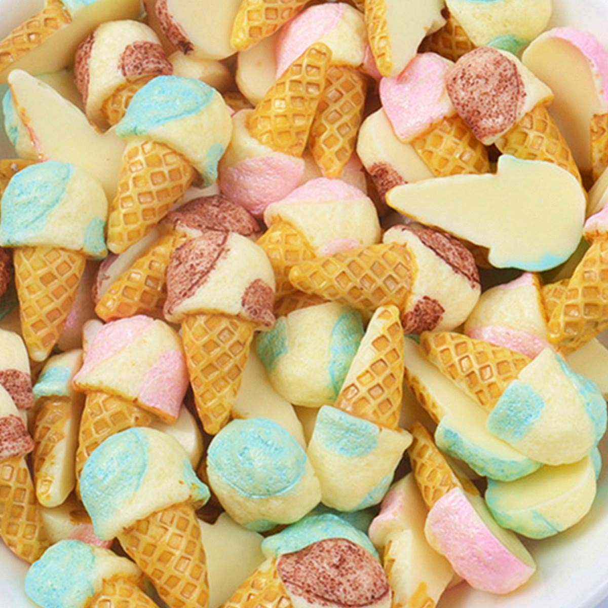 30 Pack Cute Charms Beads Chocolate Ice-Lolly Dessert Ice Cream Resin Charms Slices Flatback Buttons for Handcraft Accessories Scrapbooking Phone Case Decor Jewelry Making (Three ice Cream) — image 1