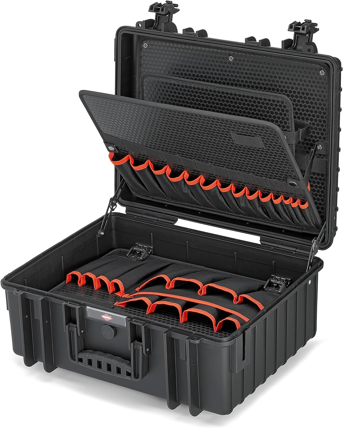 KNIPEX Tools Robust34 Case, Empty, 00 21 36 LE, Waterproof, Fit-to-Fly, Dustproof, Temperature-Resistant, 93 Inserting Options, Black