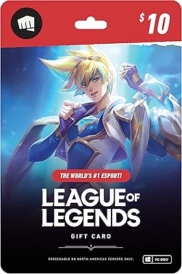 League of Legends $10 Gift Card - NA Server Only [Online Game Code]