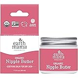 Organic Nipple Butter Breastfeeding Cream by Earth Mama | Lanolin-free, Postpartum Essentials Safe for Nursing, Non-GMO Proje