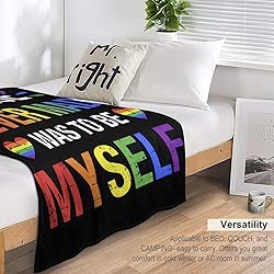 LGBT Blanket Gay Pride Throw Rainbow LGBT Colorful