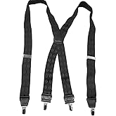 Hold-Up Suspender Company Jacquard Series Suspenders for Men X-Back Style with USA Patented Black No-Slip Clips
