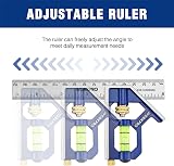 WORKPRO 6 Inch Carpentry Squares 150 mm Combination Square with Bubble Level view 4