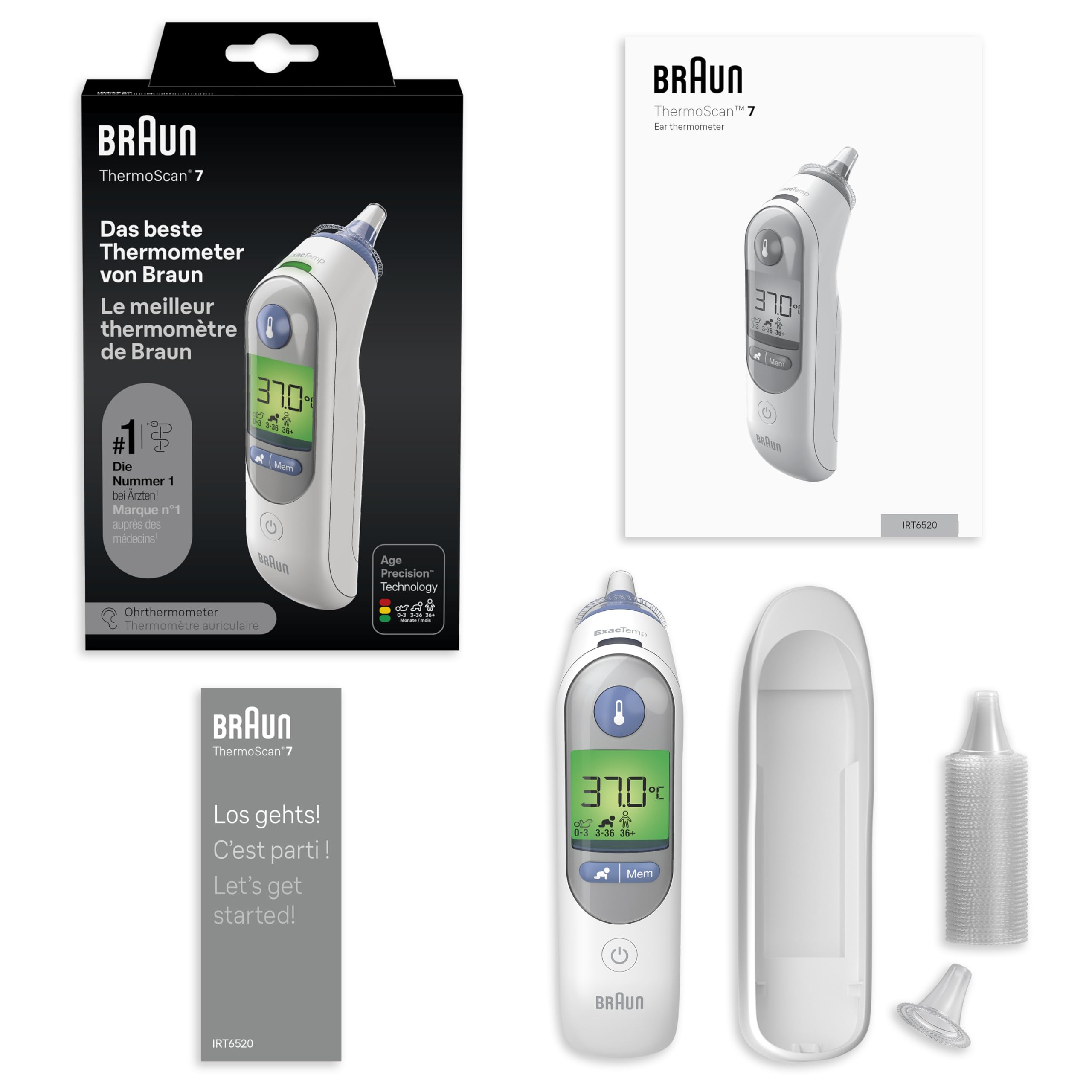 Braun ThermoScan 7 Ohrthermometer BRAIRT6520 | Age Precision Technologie | Farbcodiertes Digitaldisplay | Baby- und kleinkindfreundlich | Die #1 Marke bei Ärzten(1) 6